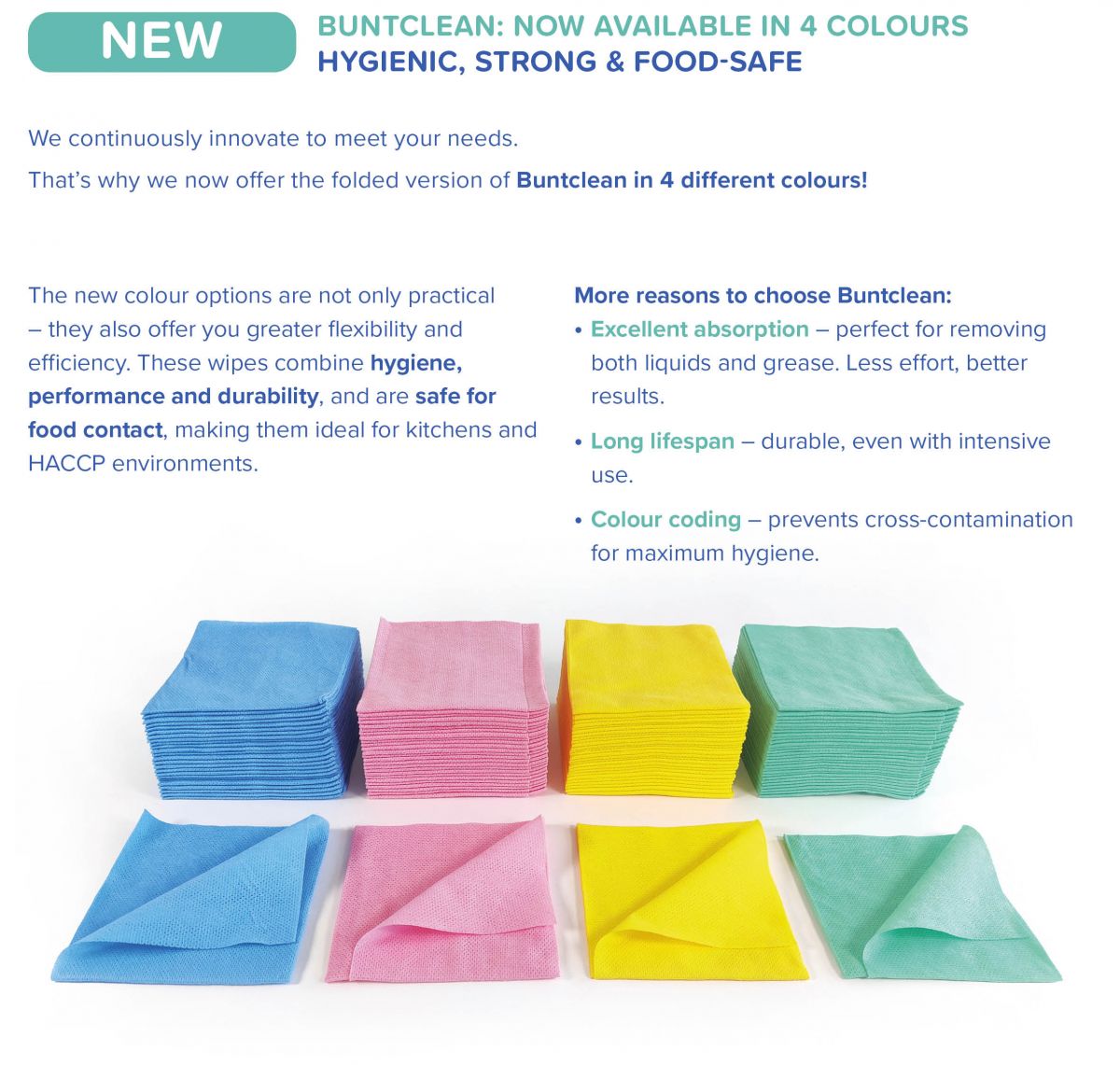 Buntclean, now in 4 colours